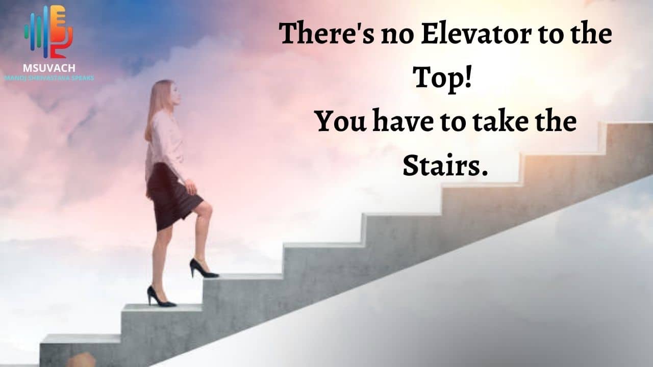 There's no Elevator to the Top! You have to take the Stairs